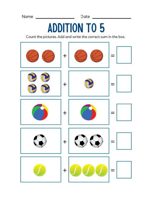 Kindergarten Addition & Numbers Workbook, page 6