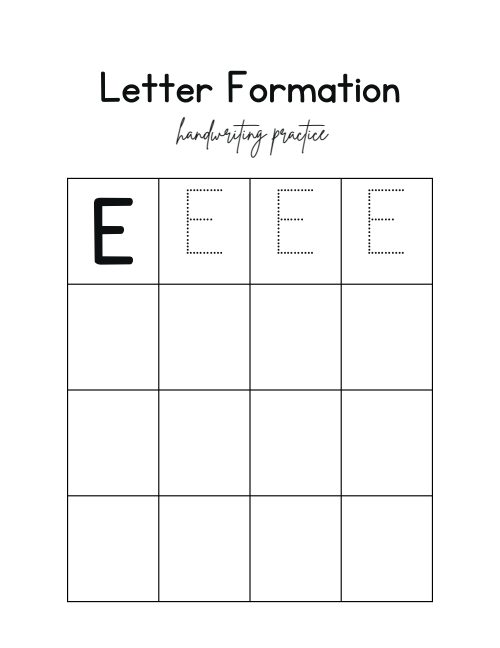 Letter Formation Handwriting Practice, page 6