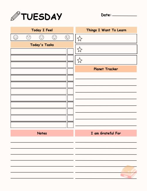 School Planner, page 5