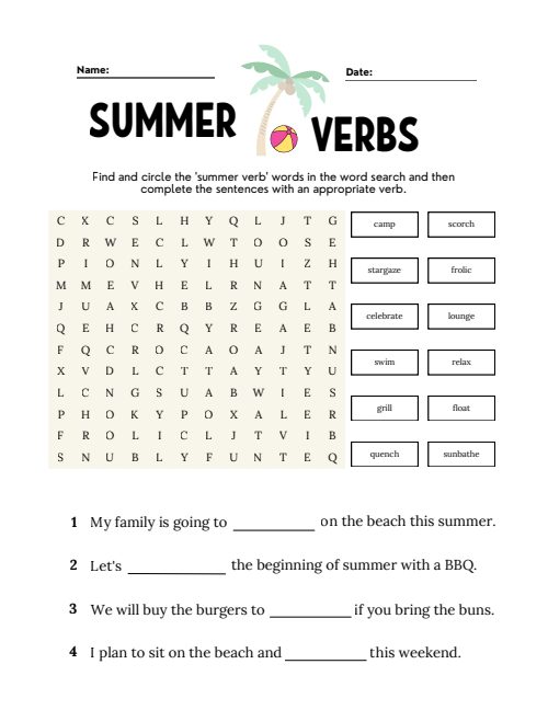 Summer Workbook, page 6