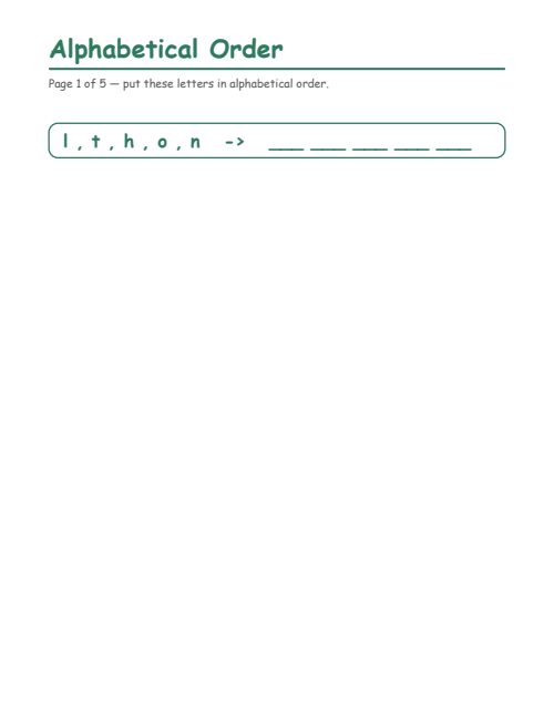 Alphabetical Order