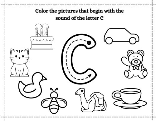 Beginning Sounds — Worksheet 2, page 3