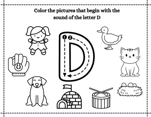 Beginning Sounds — Worksheet 2, page 4