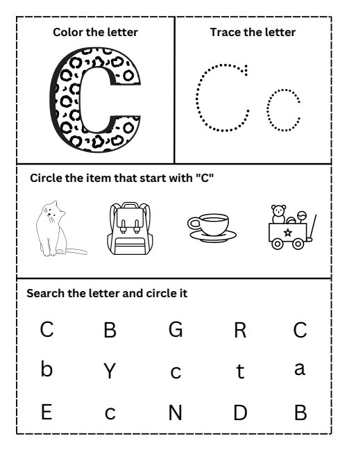 Beginning Sounds — Worksheet 3, page 3