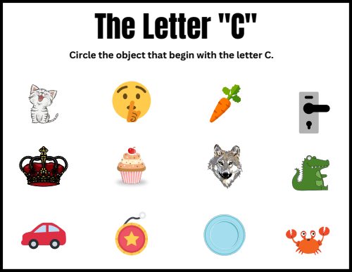 Beginning Sounds — Worksheet 4, page 3