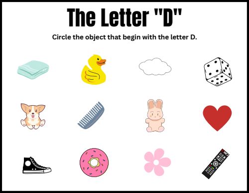 Beginning Sounds — Worksheet 4, page 4