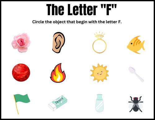 Beginning Sounds — Worksheet 4, page 6