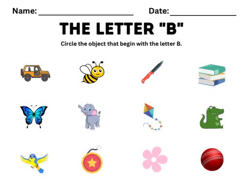 Beginning Sounds — Worksheet 6, page 2