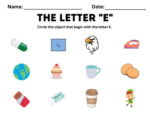 Beginning Sounds — Worksheet 6, page 5