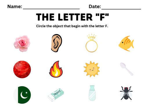 Beginning Sounds — Worksheet 6, page 6