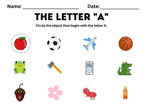 Beginning Sounds — Worksheet 6
