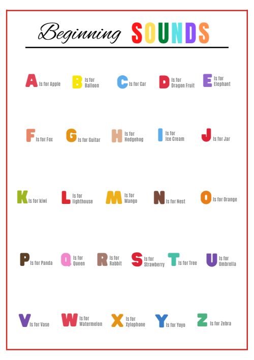 Beginning Sounds — Worksheet 7, page 2
