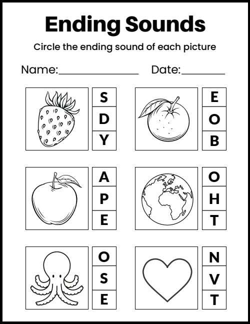 Ending Letter — Worksheet 1, page 2