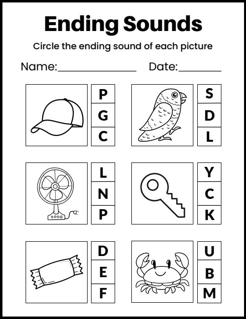 Ending Letter — Worksheet 1, page 5