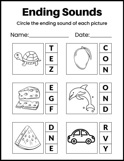 Ending Letter — Worksheet 1