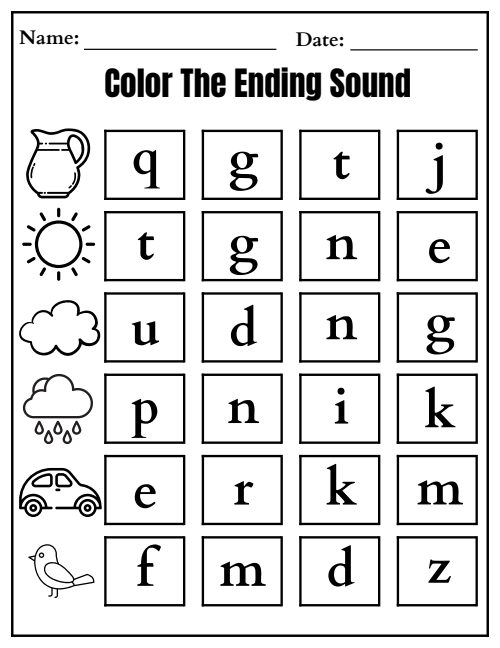Ending Letter — Worksheet 2, page 3