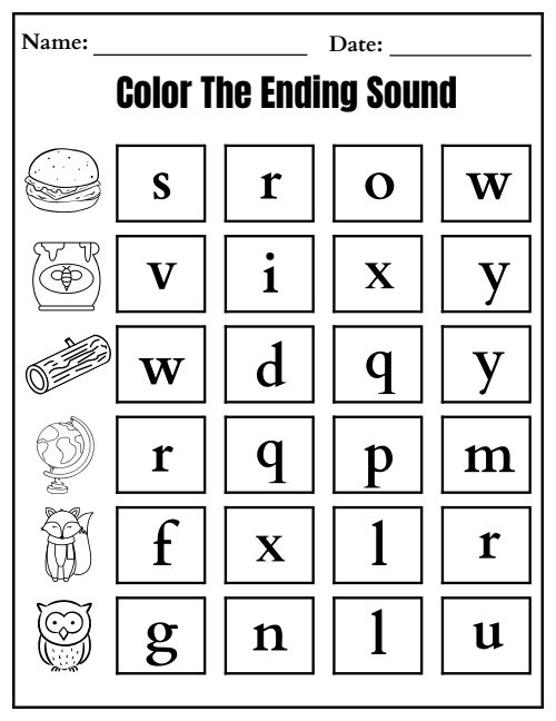 Ending Letter — Worksheet 2, page 6