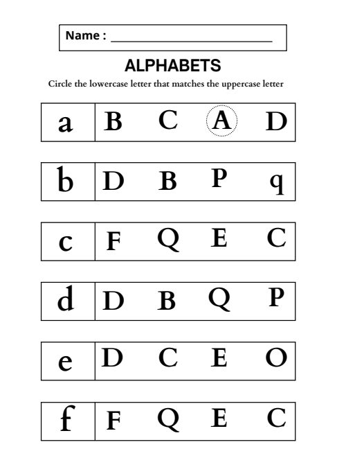 Matching — Worksheet 2, page 2