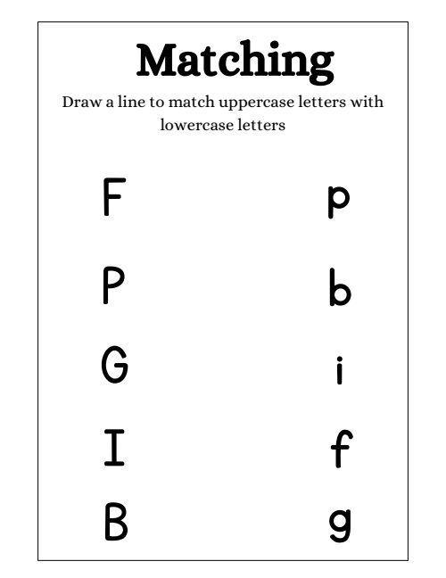 Matching — Worksheet 3, page 3