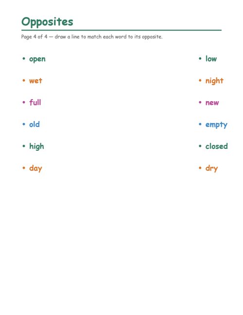 Opposites, page 4