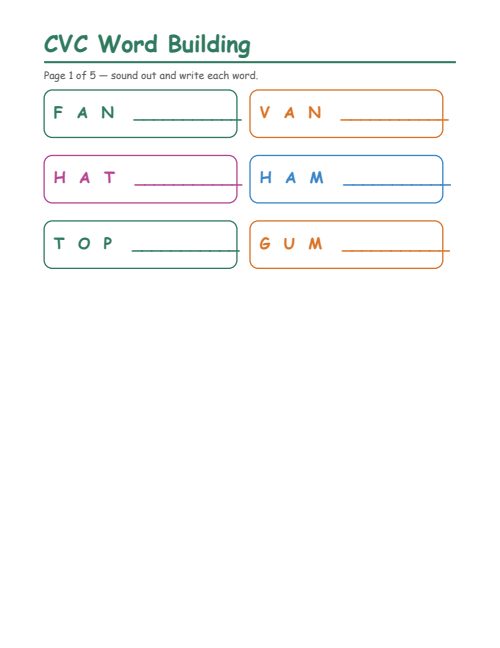 CVC Word Building