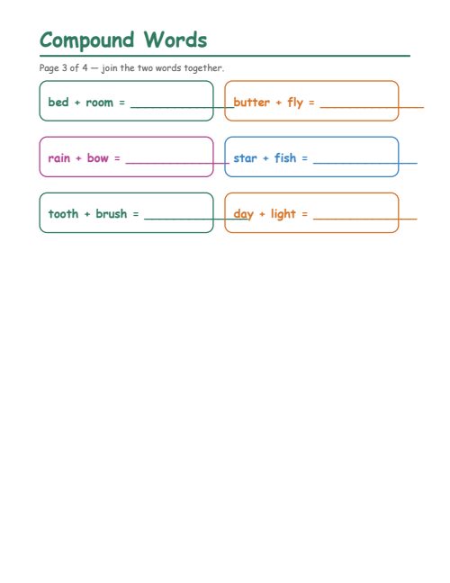 Compound Words, page 3