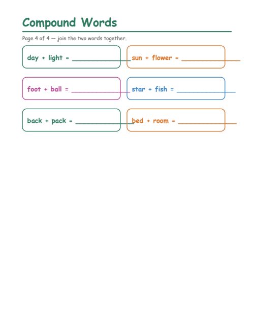Compound Words, page 4