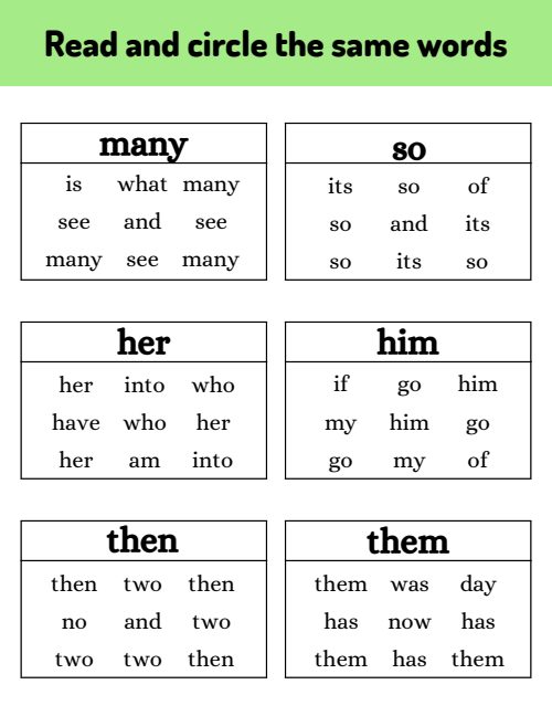 Read and Circle, page 5