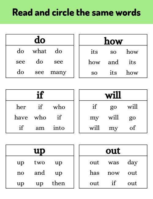 Read and Circle, page 6