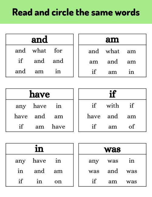Read and Circle