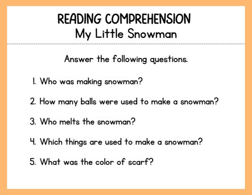 Reading Comprehension, page 4