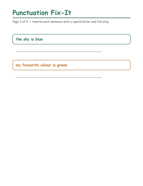 Punctuation Fix-It, page 3