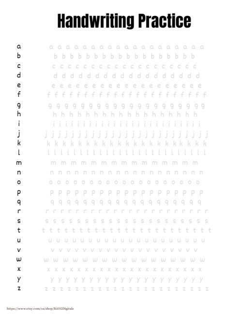 Tracing — Worksheet 1, page 2