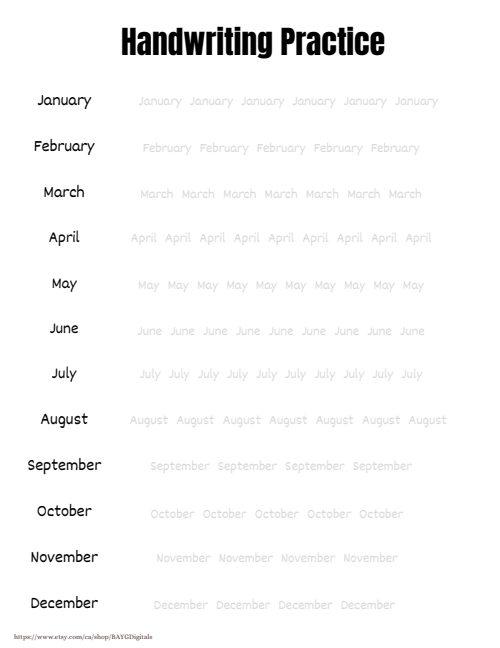 Tracing — Worksheet 1, page 4