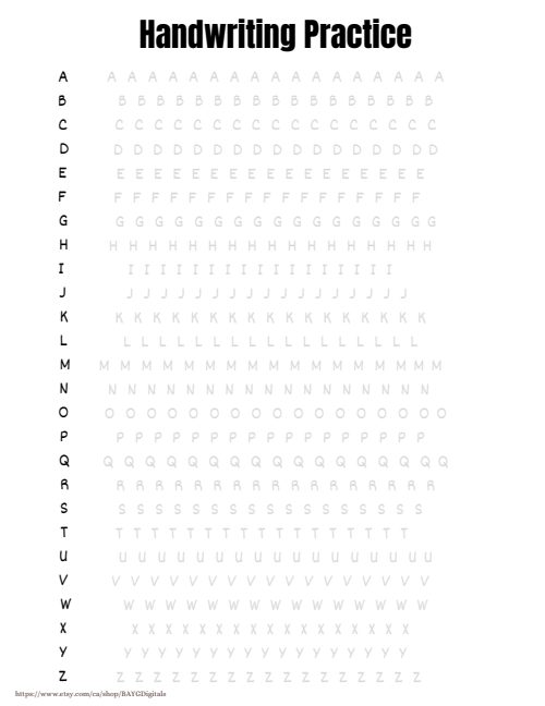 Tracing — Worksheet 1