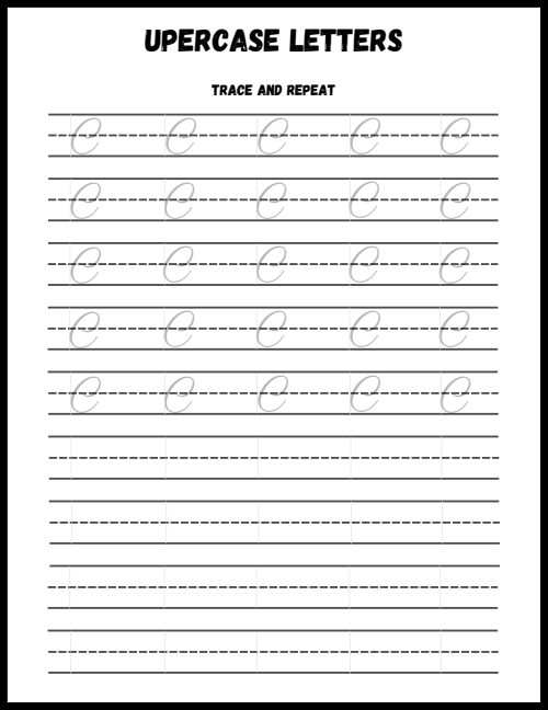 Tracing — Worksheet 2, page 3