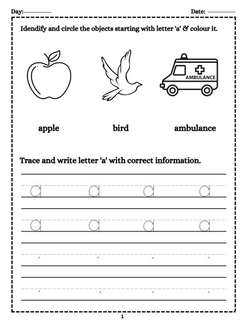 Tracing — Worksheet 9