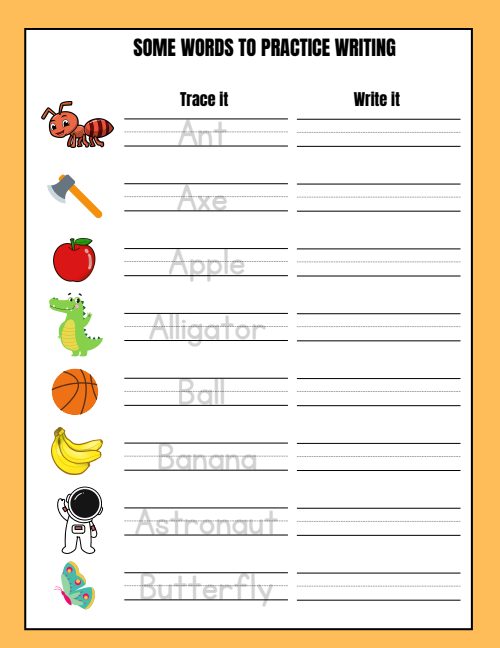 Tracing — Worksheet 12, page 3