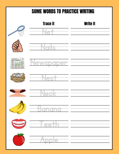 Tracing — Worksheet 12, page 6
