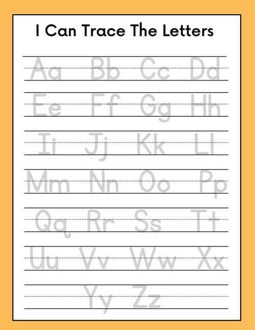 Tracing — Worksheet 12