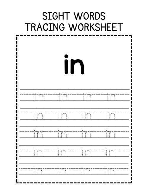 Tracing — Worksheet 18, page 5