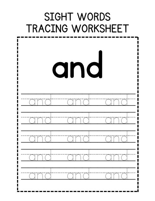 Tracing — Worksheet 18