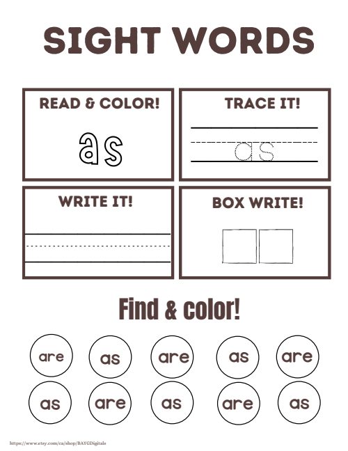 Tracing — Worksheet 19, page 6