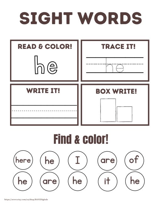 Tracing — Worksheet 19