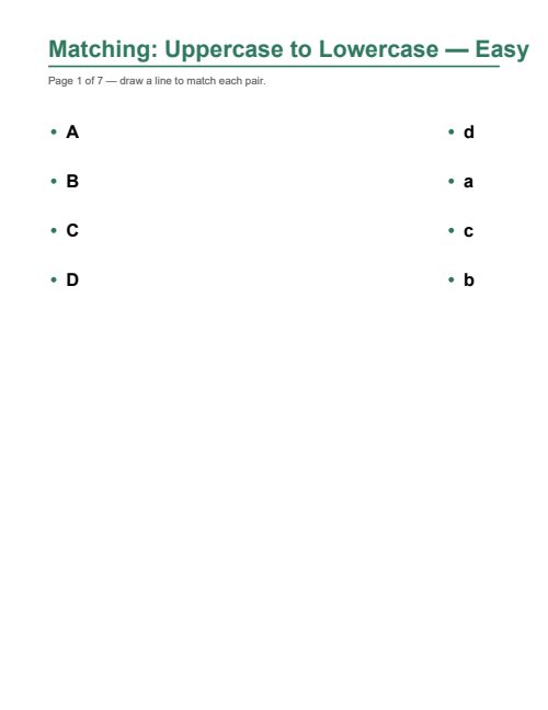 Uppercase/Lowercase Matching — Easy