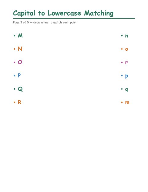 Capital to Lowercase Matching, page 3