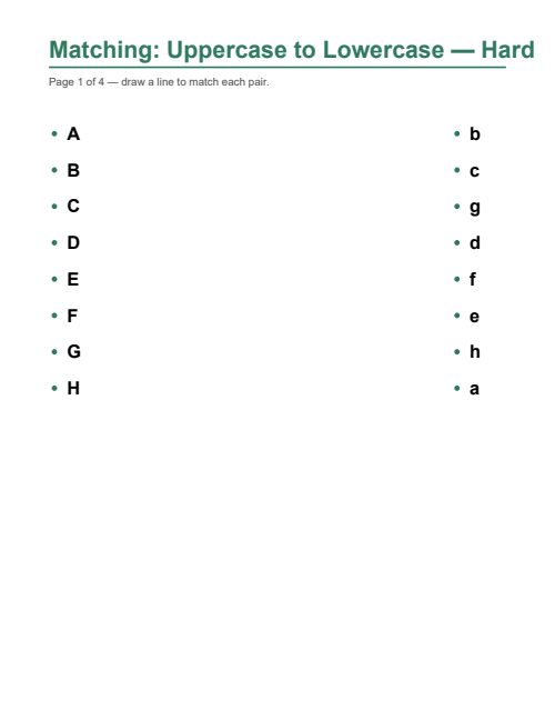 Uppercase/Lowercase Matching — Hard