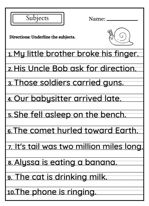 Verbs — Worksheet 2