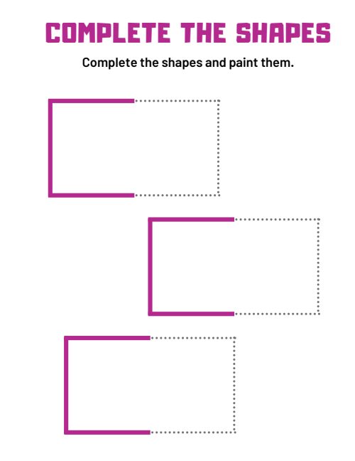 Complete the Shapes — Worksheet 1, page 4