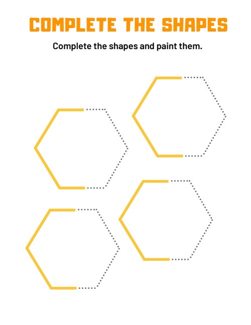 Complete the Shapes — Worksheet 1, page 5